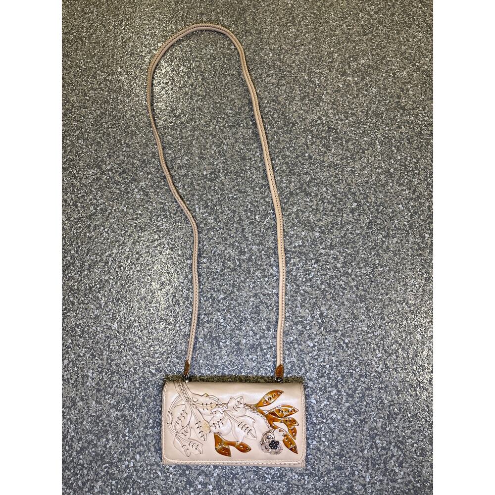 Brighton Tan Floral Crossbody Bag
